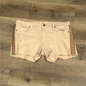 Lucky Brand Ladies Malibu Tan artsy Shorts size 10/30